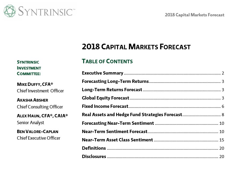 2018 Syntrinsic Capital Market Forecast
